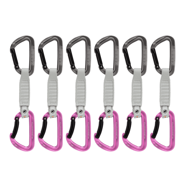Expreska Komplet Mammut Workhorse Keylock 12 cm 6-Pack Quickdraws grey-pink