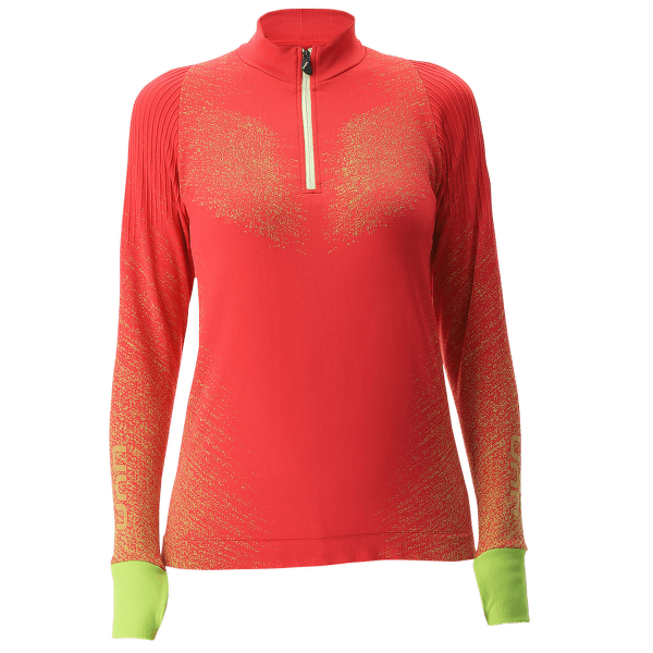 Tričko dlhý rukáv UYN RUNNING EXCELERATION SHIRT LS ZIP UP Women Rose/Sunny