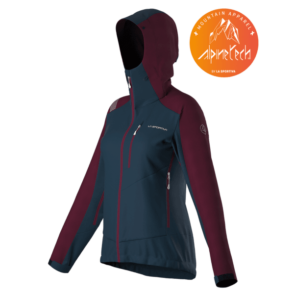 Bunda La Sportiva ALPINE GUIDE SOFTSHELL JACKET Women Storm Blue/Red Plum