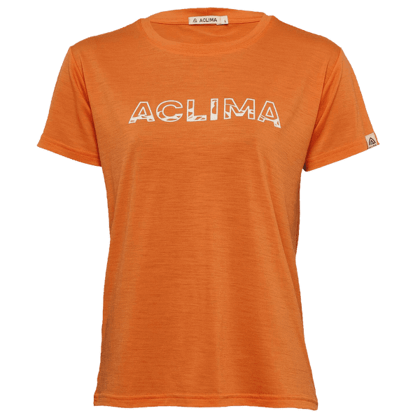 Tričko krátky rukáv Aclima LightWool Tee Logo Women Orange Tiger