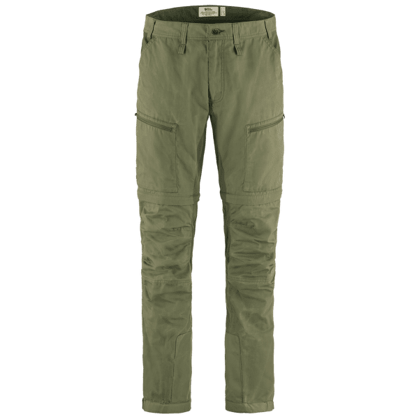 Nohavice Fjällräven Abisko Lite Trekking Zip-Off Trousers Long Men Green-Laurel Green