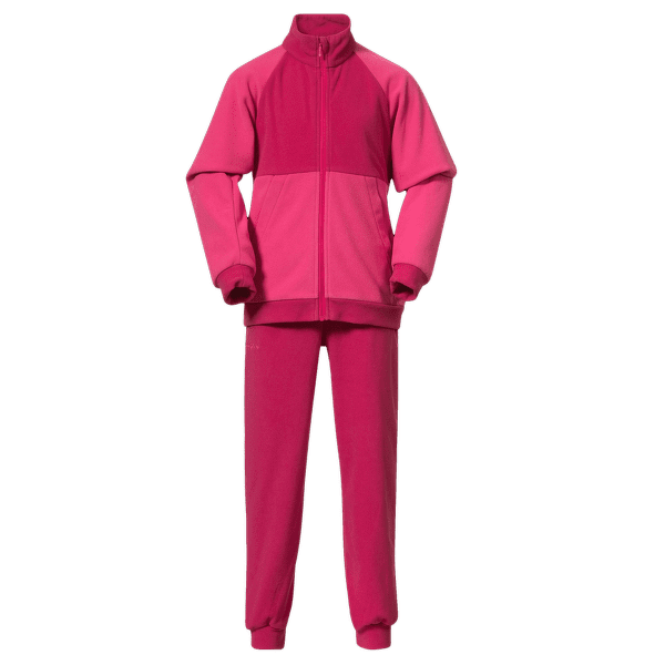 Mikina Bergans Smadol V5 LongZip Kids Set Raspberry Pink/Raspberry Red
