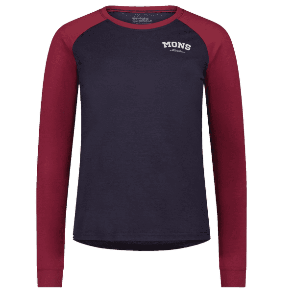Triko dlouhý rukáv Mons Royale Icona Raglan Women Cherry / 9 Iron