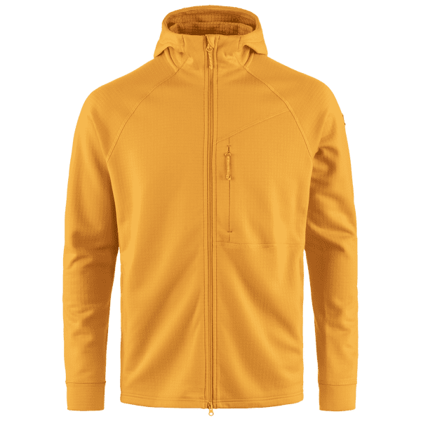 Mikina Fjällräven Abisko Grid Fleece Hoodie Men Mustard Yellow