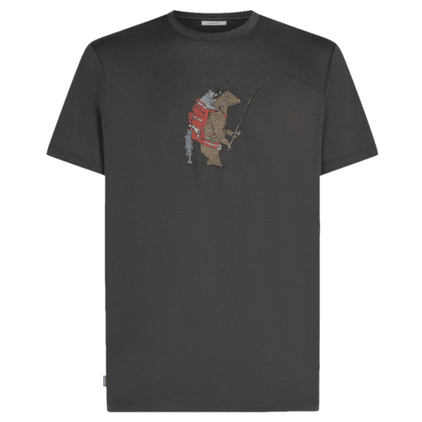 Tričko krátky rukáv Icebreaker Merino 150 Tech Lite SS Tee Bear Catch Men OBSIDIAN