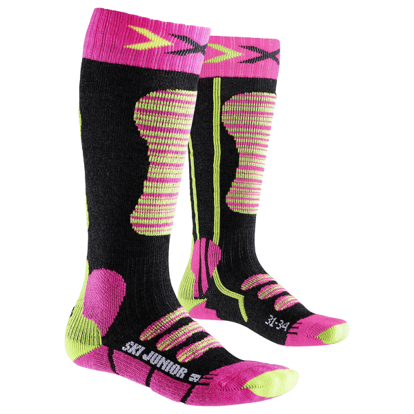 Ski Junior Socks Fuchsia/Yellow