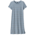 Regenerative Organic Certified Cotton T-Shirt Dress Women Sunset Stripe: Light Plume Grey