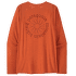 Cap Cool Daily Graphic Shirt Lands Long Sleeve Women Spoke Stencil: Redtail Rust X-Dye