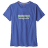 Triko krátký rukáv Patagonia Pastel P-6 Logo Organic Crew T-Shirt Women Float Blue