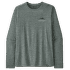 Triko dlouhý rukáv Patagonia L/S Cap Cool Daily Graphic Shirt - Lands Men Like the Wind: Sleet Green X-Dye