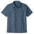 Back Step Shirt Men Ikat Net: Stone Blue