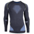 Triko dlouhý rukáv UYN Evolutyon UW Shirt Melange Men Anthracite melange/Blue/Yellow Shiny