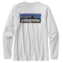 Triko dlouhý rukáv Patagonia P-6 Logo Responsibili-Tee LS Men White