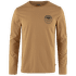 Forever Nature Badge LS T-Shirt Men Buckwheat Brown