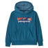 Mikina Patagonia Lightweight Graphic Hoody Sweatshirt Kids Boardshort Logo: Wavy Blue