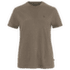 Hemp Blend T-shirt Women Suede Brown