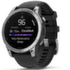 Hodinky Garmin fenix® E – 47 mm, AMOLED, Stainless Steel, Black Silicone Band