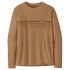 L/S Cap Cool Daily Graphic Shirt Men Line Logo Ridge Stripe: Tinamou Tan X-Dye