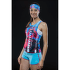 Tielko La Sportiva Sky Tank Women Malibu Blue/Hibiscus