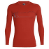 Tričko dlhý rukáv Icebreaker Oasis LS Crewe Single Line Ski Men CHILI RED