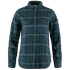 Övik Heavy Flannel Shirt Women Indigo Blue-Dark Navy