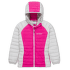 Powder Lite™ Hooded Jacket Girls Pink Ice, Silver Grey 696