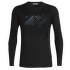 Tričko dlhý rukáv Icebreaker Tech Lite LS Crewe Geo Mountain Men Black