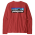 Tričko dlhý rukáv Patagonia Long-Sleeved P-6 Logo Women Potters Red