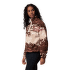Mikina Columbia Helvetia™ II Printed Cropped Half Snap Women Tobacco Sisters, Dark Stone 256