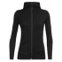 Mikina Icebreaker Quantum II LS Zip Hood Women Black