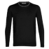 Sveter Icebreaker Shearer Crewe Sweater Men BLACK/GRITSTONE HTHR/CB