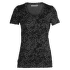 Tričko krátky rukáv Icebreaker Tech Lite II SS Scoop Forest Shadows Women BLACK/AOP