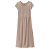 Kamala T-Shirt Dress Women Long Plains: Pampas Tan