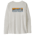 Triko dlouhý rukáv Patagonia Cap Cool Daily Graphic Shirt Waters Long Sleeve Women Boardshort Logo Light Plume Grey: White