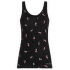 Merino 150 Siren Tank Snow Day women BLACK/ACID PINK/AOP