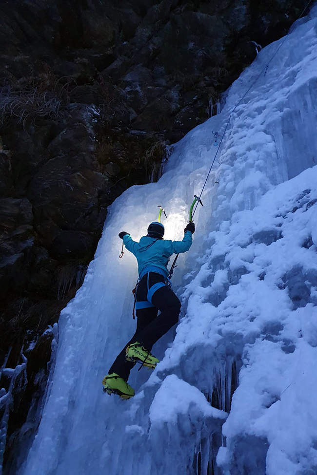 lezení v ledu Alpy