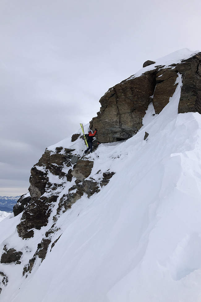 alpský hřeben bouldering
